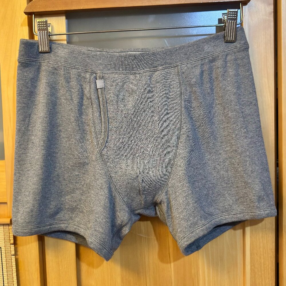 Mack Weldon. 18-Hour Rib Boxer Brief. Heather Grey. Size: Medium. Like New.